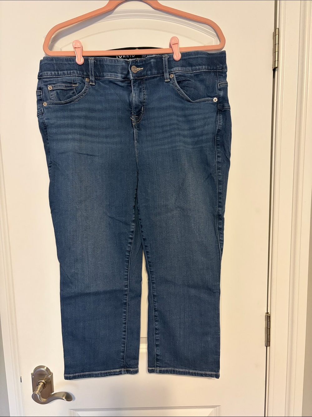 torrid Dark Blue Cropped Jeans - Straight Ankle